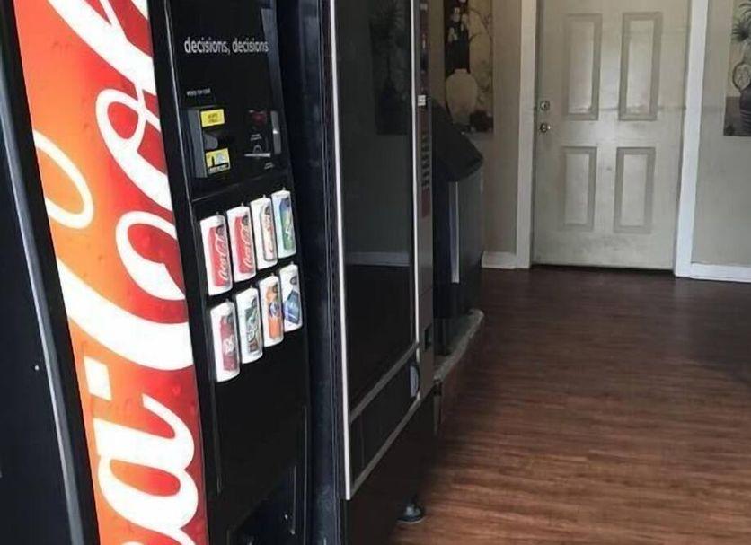 Vending machines with drinks and snacks in the guest breezeway
